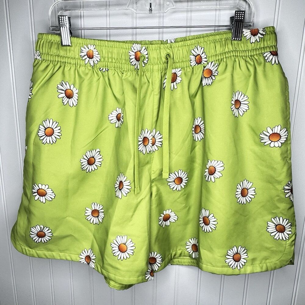 Nike SPE+ AOP Sz XL Flow Shorts DP DM6909-332 Vivid Green White Daisy’s RARE HTF